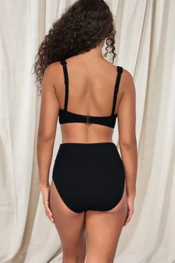 Plus Size|High-Waist<Sunsets Pacifica Black Hannah High Waist Bottom
