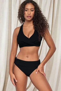 Plus Size|High-Waist<Sunsets Pacifica Black Hannah High Waist Bottom