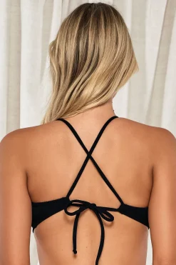 Wire-Free|Bikini Tops<Sunsets Pacifica Black Indie Bralette Top