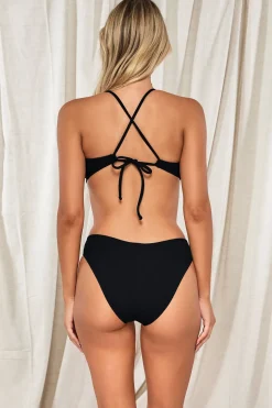 Low-Rise|Bikini Bottoms<Sunsets Pacifica Black Penny Hipster Bottom