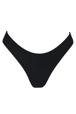 High-Waist|Bikini Bottoms<Sunsets Pacifica Black Sandy Scoop Bottom