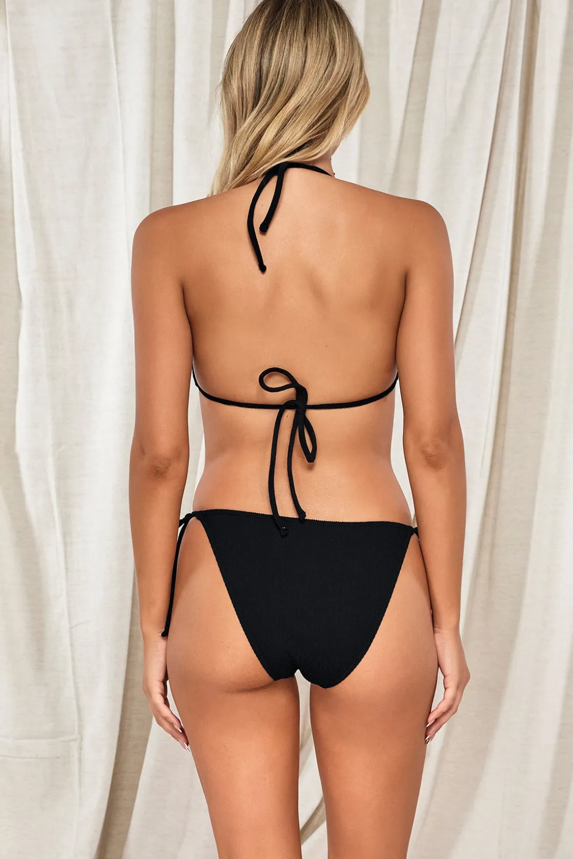 Tie Side|Bikini Bottoms<Sunsets Pacifica Black Taryn Tie Side Bottom