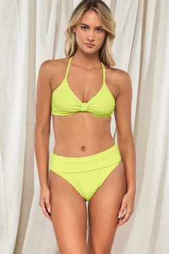 Wire-Free|Bikini Tops<Sunsets Pacifica Bright Pear Indie Bralette Top