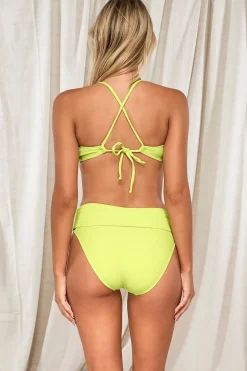 Wire-Free|Bikini Tops<Sunsets Pacifica Bright Pear Indie Bralette Top