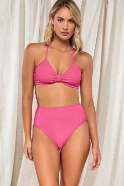 Wire-Free|Bikini Tops<Sunsets Pacifica Dragon Fruit Indie Bralette Top