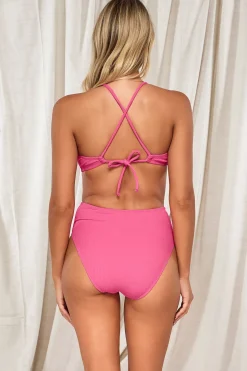 Wire-Free|Bikini Tops<Sunsets Pacifica Dragon Fruit Indie Bralette Top
