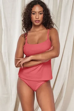 Plus Size|Underwire<Sunsets Pacifica Hibiscus Tea Coralie Tankini Top