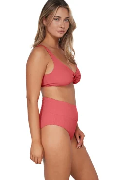 Plus Size|High-Waist<Sunsets Pacifica Hibiscus Tea Hannah High Waist Bottom