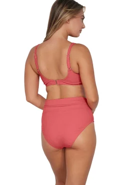 Plus Size|High-Waist<Sunsets Pacifica Hibiscus Tea Hannah High Waist Bottom