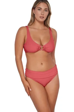 Plus Size|High-Waist<Sunsets Pacifica Hibiscus Tea Hannah High Waist Bottom