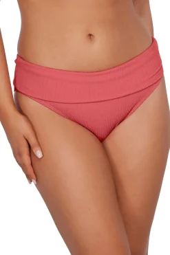 Plus Size|High-Waist<Sunsets Pacifica Hibiscus Tea Hannah High Waist Bottom