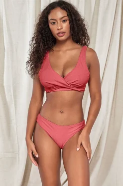 Plus Size|Wire-Free<Sunsets Pacifica Hibiscus Tea Mirabella Top