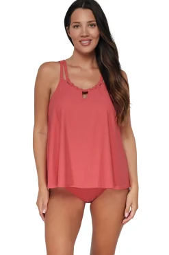 Wire-Free|Tankinis<Sunsets Pacifica Hibiscus Tea Sadie Tankini Top