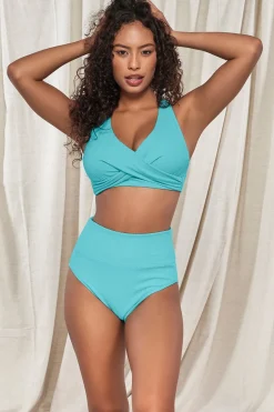 Plus Size|High-Waist<Sunsets Pacifica Pool Party Hannah High Waist Bottom