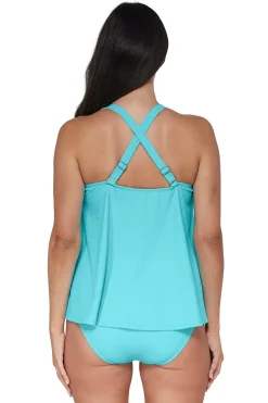 Plus Size|Wire-Free<Sunsets Pacifica Pool Party Sadie Tankini Top