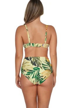 Plus Size|High-Waist<Sunsets Amber Oasis Capri High Waist Bottom
