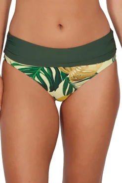 Plus Size|High-Waist<Sunsets Amber Oasis Capri High Waist Bottom