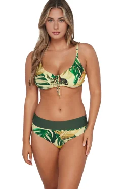 Plus Size|High-Waist<Sunsets Amber Oasis Capri High Waist Bottom