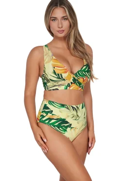 Plus Size|High-Waist<Sunsets Amber Oasis Hannah High Waist Bottom