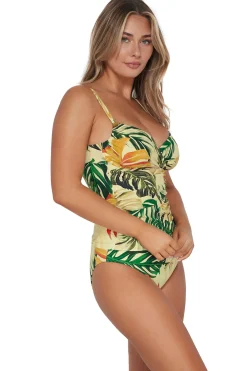Plus Size|Underwire<Sunsets Amber Oasis Serena Tankini Top