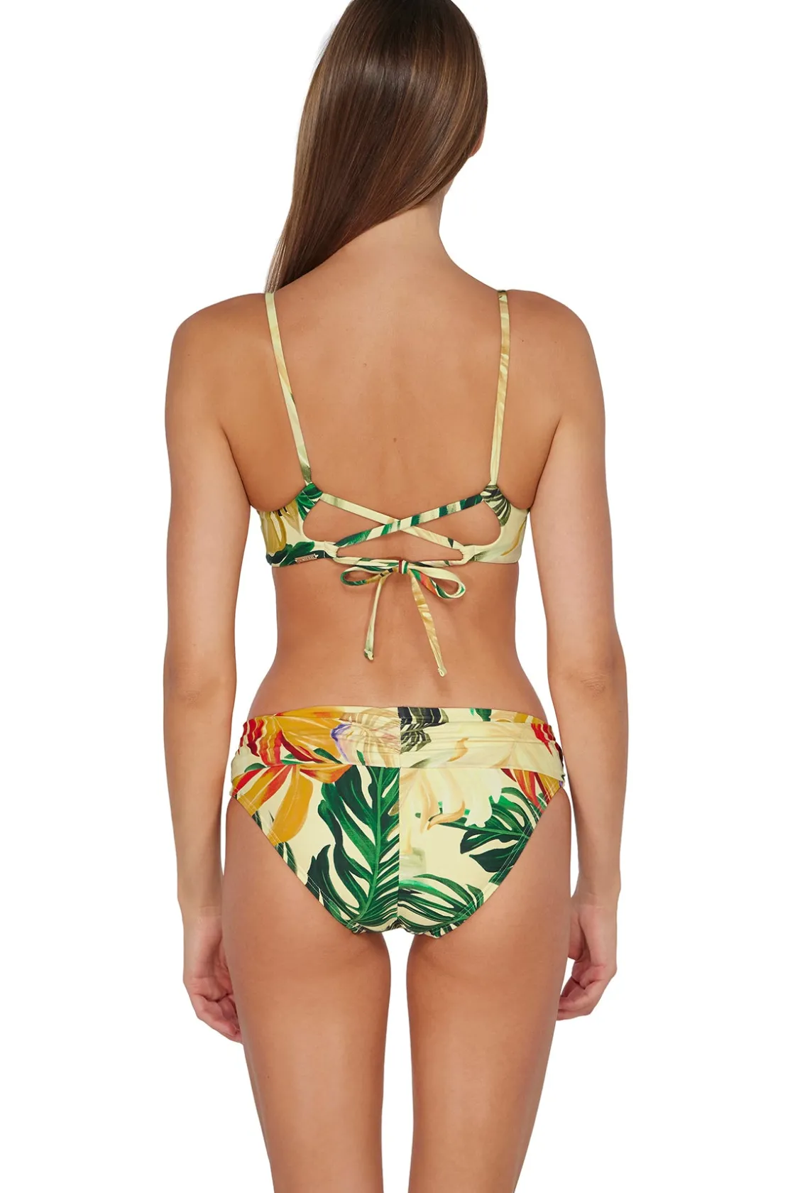 Plus Size|Bikini Bottoms<Sunsets Amber Oasis Unforgettable Bottom