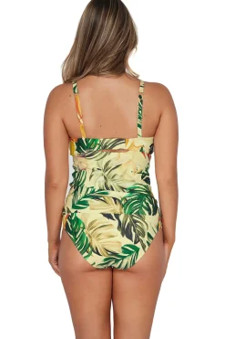 Plus Size|Underwire<Sunsets Amber Oasis Zuri V-Wire Tankini Top