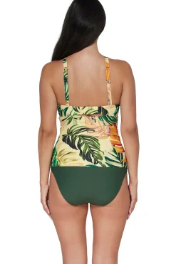 Plus Size|Underwire<Sunsets Amber Oasis Zuri V-Wire Tankini Top