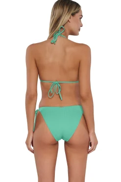 Tie Side|Low-Rise<Sunsets Aqua Mist Sandbar Rib Everlee Tie Side Bottom