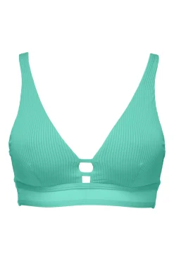 Plus Size|Underwire<Sunsets Aqua Mist Sandbar Rib Danica Top