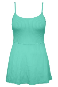 Swim Dress<Sunsets Aqua Mist Sandbar Rib Naomi Swim Dress One Piece