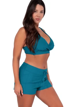 Plus Size|Underwire<Sunsets Avalon Teal Elsie Top