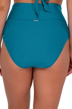 Plus Size|High-Waist<Sunsets Avalon Teal Hannah High Waist Bottom