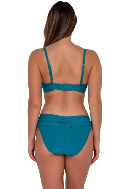 Plus Size|Underwire<Sunsets Avalon Teal Kauai Keyhole Top