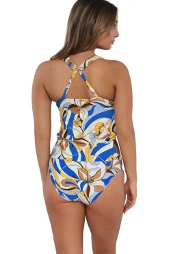 Plus Size|Underwire<Sunsets Bali Bungalow Elsie Tankini Top