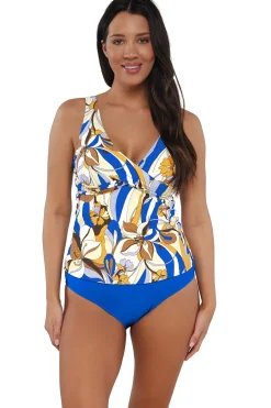 Plus Size|Underwire<Sunsets Bali Bungalow Elsie Tankini Top