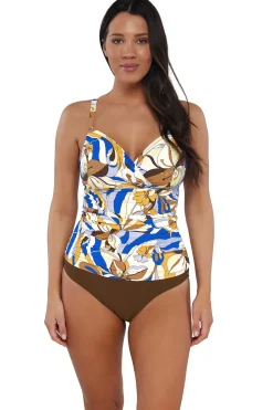Plus Size|Underwire<Sunsets Bali Bungalow Serena Tankini Top