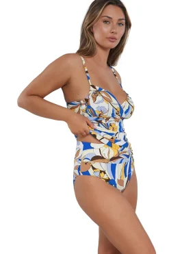 Plus Size|Underwire<Sunsets Bali Bungalow Serena Tankini Top