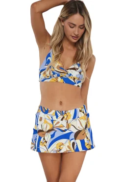 Plus Size<Sunsets Bali Bungalow Sporty Swim Skirt