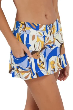Plus Size<Sunsets Bali Bungalow Sporty Swim Skirt