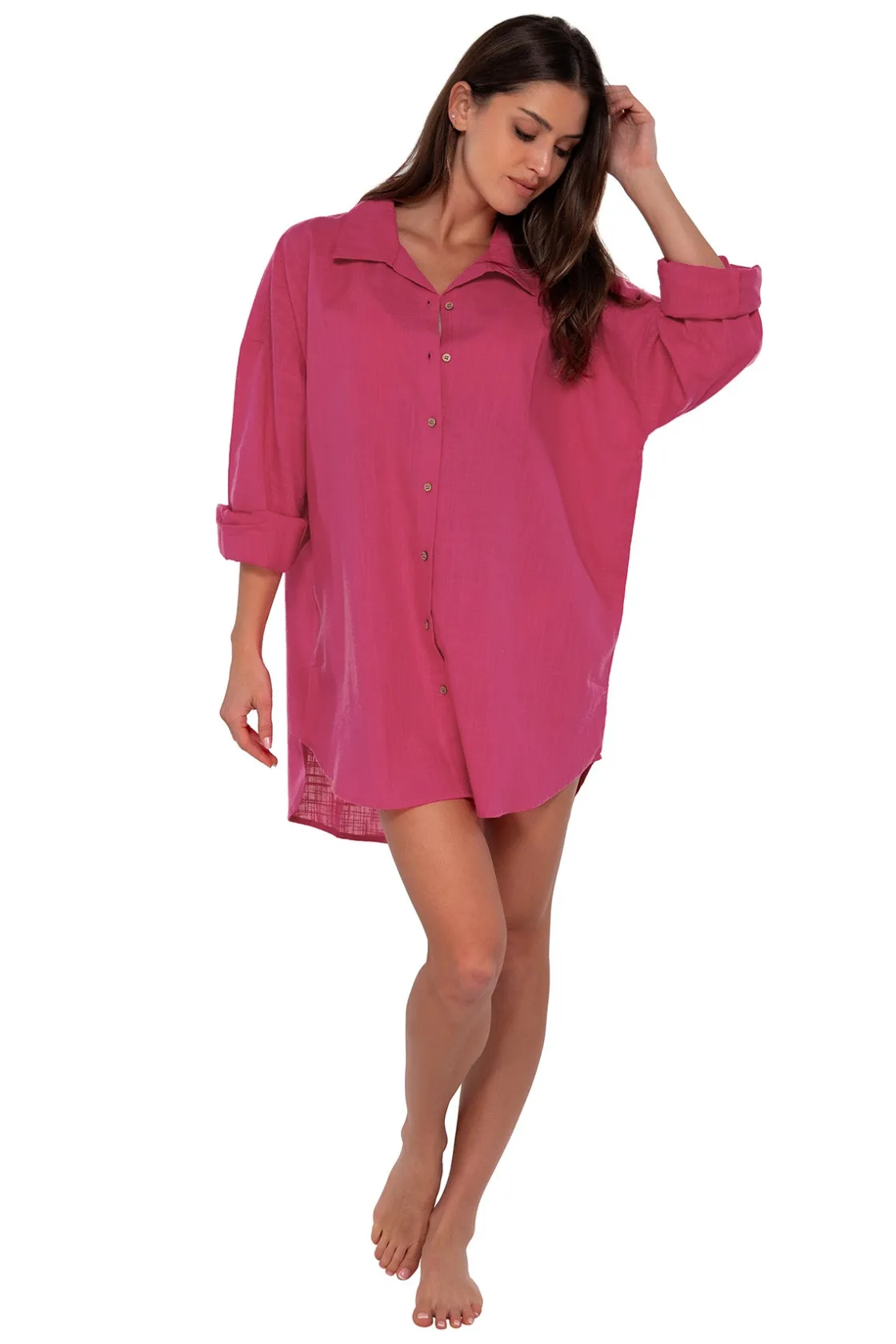 Cover-Ups<Sunsets Begonia Delilah Shirt