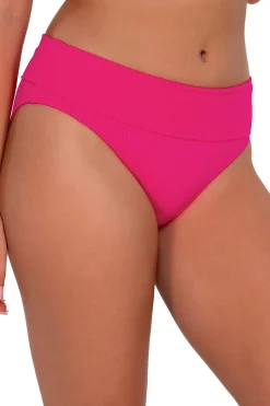 Plus Size|High-Waist<Sunsets Begonia Sandbar Rib Hannah High Waist Bottom