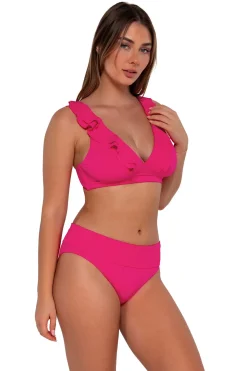 Plus Size|Wire-Free<Sunsets Begonia Sandbar Rib Willa Wireless Top