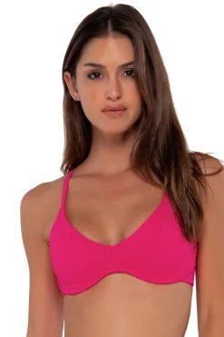 Bikini Tops|Underwire<Sunsets Begonia Sandbar Rib Brooke U-Wire Top