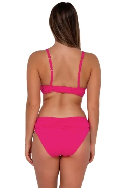 Plus Size|Bikini Bottoms<Sunsets Begonia Sandbar Rib Unforgettable Bottom
