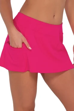 Plus Size<Sunsets Begonia Sandbar Rib Sporty Swim Skirt