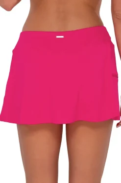 Plus Size<Sunsets Begonia Sandbar Rib Sporty Swim Skirt