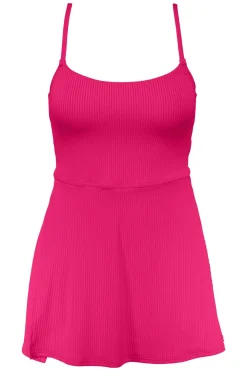 Swim Dress<Sunsets Begonia Sandbar Rib Naomi Swim Dress One Piece