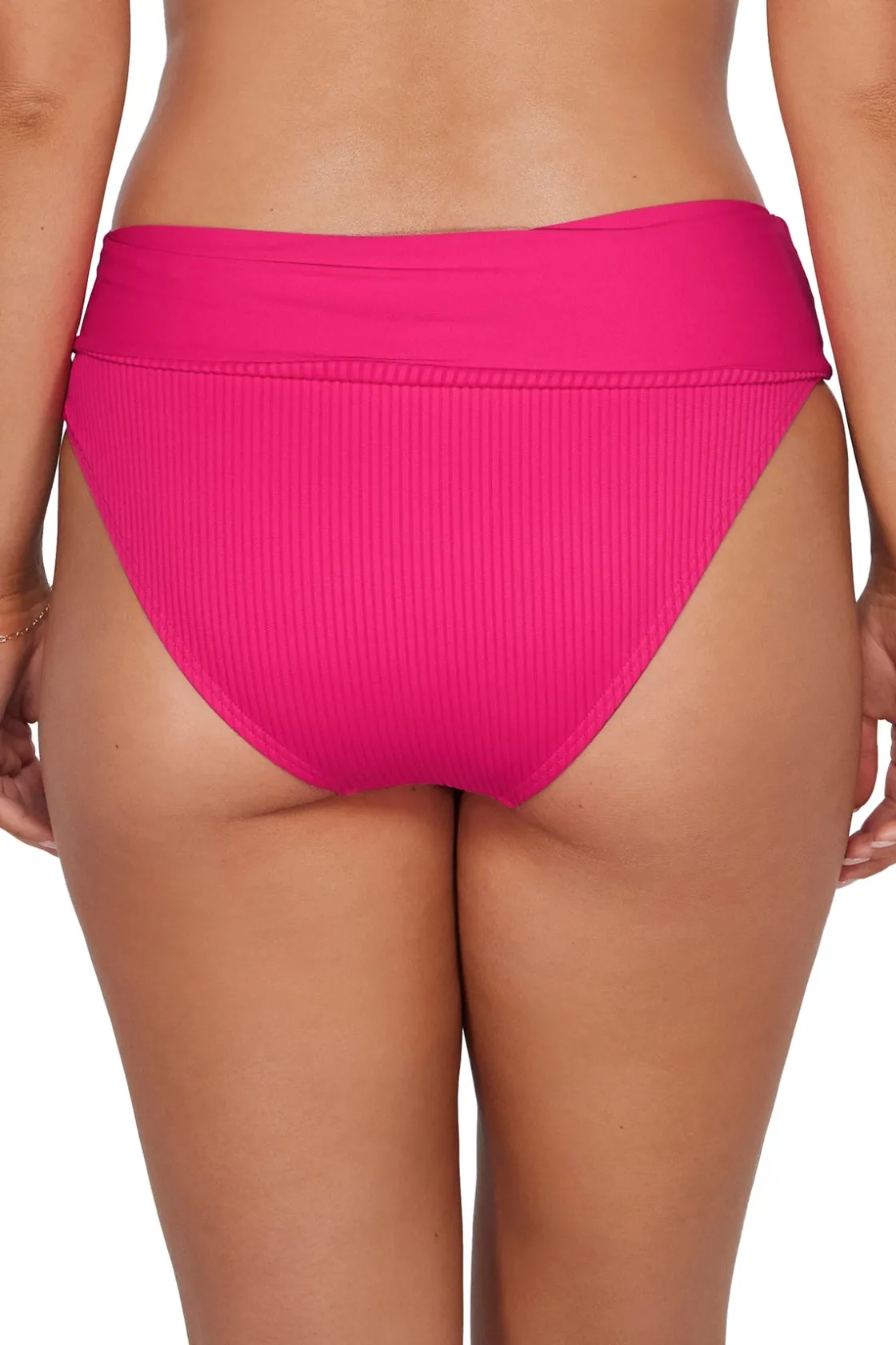 Plus Size|High-Waist<Sunsets Begonia Sandbar Rib Capri High Waist Bottom
