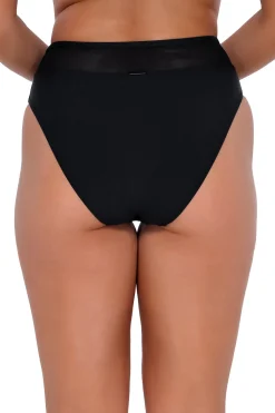 Plus Size|High-Waist<Sunsets Black Annie High Waist Bottom