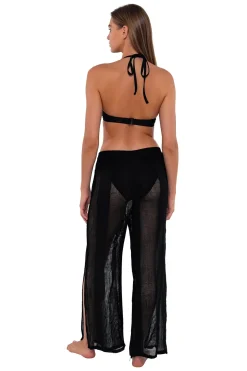 Cover-Ups<Sunsets Black Breezy Beach Pant